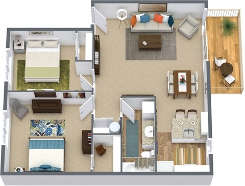 a floor plan image of the club at oak creek apartments
